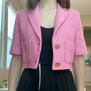 Pink Zara Short Sleeved Blazer